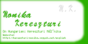 monika kereszturi business card